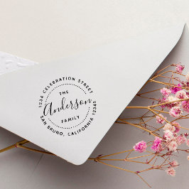 Carimbo Auto Entintado Crie seu próprio nome de família personalizado End