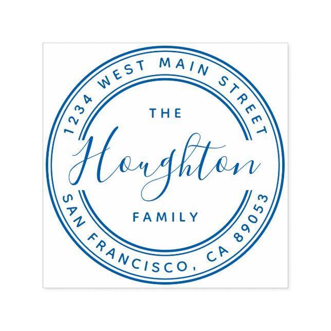 Carimbo Auto Entintado Crie seu próprio nome de família Roda Endereço de  (Design)