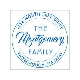 Carimbo Auto Entintado Crie seu próprio nome de família Script Endereço d