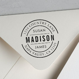 Carimbo Auto Entintado Crie seu próprio nome familiar Endereço de devoluç