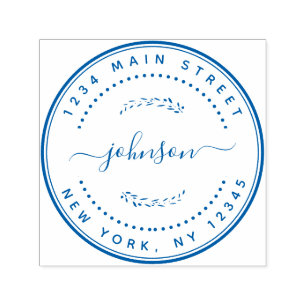 Carimbo Auto Entintado Crie seu próprio nome moderno Endereço de devoluçã