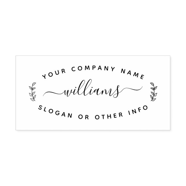 Carimbo Auto Entintado Crie seu próprio retorno redondo moderno (Design)