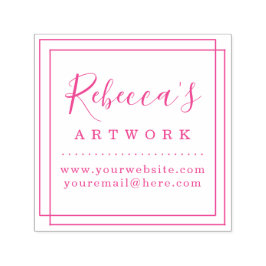 Carimbo Auto Entintado Crie seu próprio Trabalho de arte de nome personal