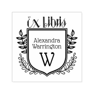 Carimbo Auto Entintado Cume Botânico Ex Libris #2 Nome do Livro Inicial