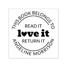 Carimbo Auto Entintado Curioso Moderno Lê-Lo Adorando-O A Devolver A Plac