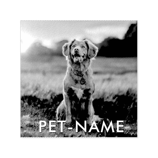 Carimbo Auto Entintado Custom Photo With Your Pet Dog Name Picture On (Design)