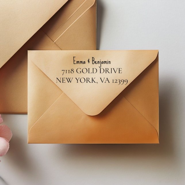 Carimbo Auto Entintado Custom Self Inking Address Rubber Stamp (Criador carregado)