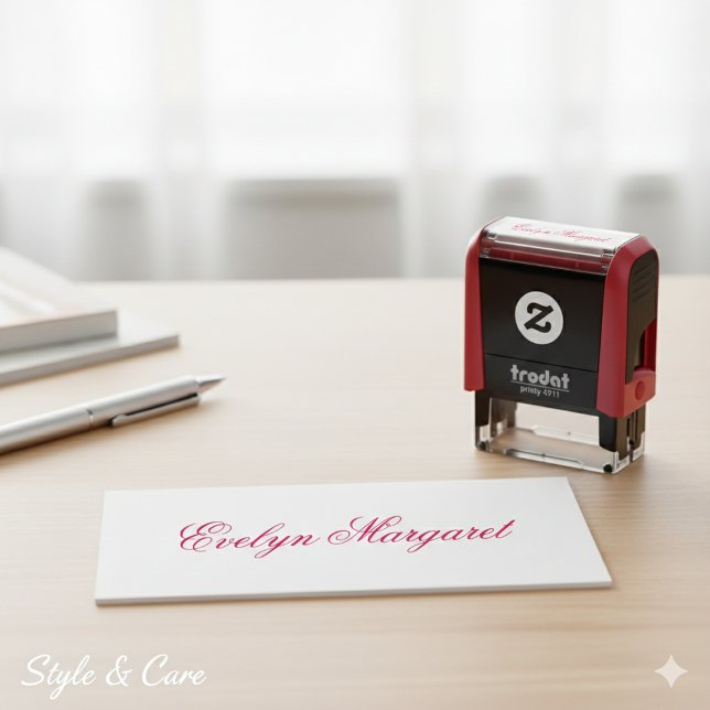 Carimbo Auto Entintado Customizable Personalized Stylish Name (Customizable Personalized Stylish Name Self-inking Stamp)