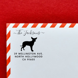 Carimbo Auto Entintado Cute Chihuahua Dog Family Name Return Address