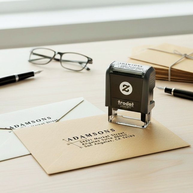 Carimbo Auto Entintado Cute Minimalist Name & Address | Modern Simple (Custom return address stamps is simple and straightforward
)