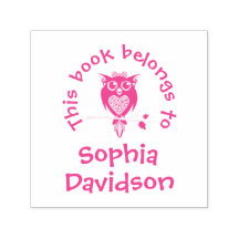 Cute owbook name garotinha biblioteca