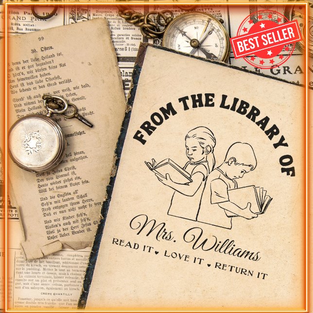 Carimbo Auto Entintado Da Biblioteca De | Lido: Professores de Livros de  (Criador carregado)