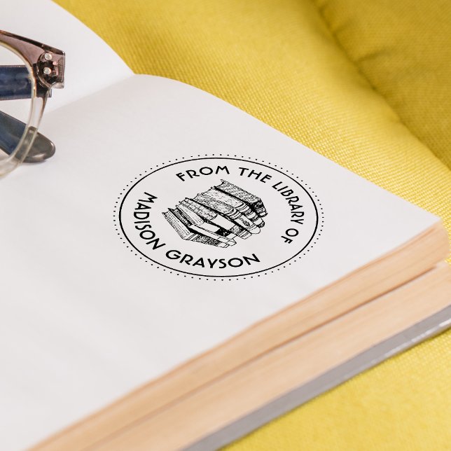 Carimbo Auto Entintado Da Biblioteca Personalizada (From The Library Of Personalized Self-inking Stamp)