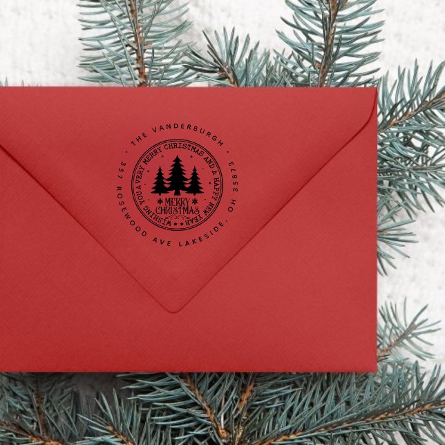 Carimbo Auto Entintado Desejo-Lhe Um Alojamento Muito Feliz De Natal (Criador carregado)