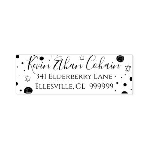 Carimbo Auto Entintado DESIGN BM ou Bat Mitzvah Confetti