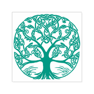 Carimbo Auto Entintado Design Celtic Knot Tree of Life