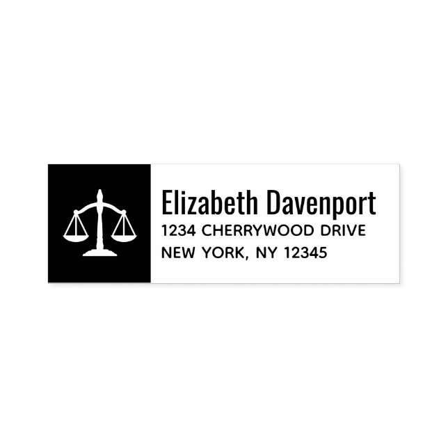 Carimbo Auto Entintado Design de tema de lei de Escalas da Justiça (Design)