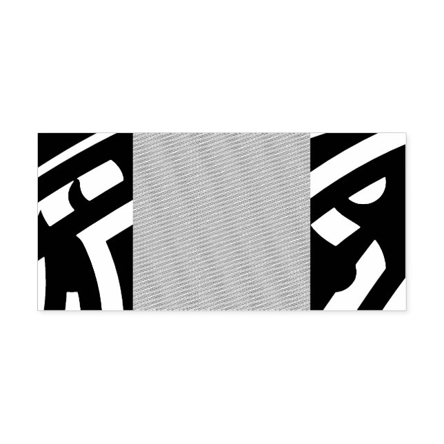 Carimbo Auto Entintado Design decorativa com vermelho vívido e alfinete (Design)