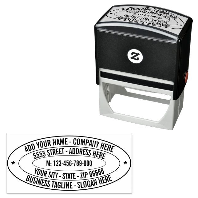 Carimbo Auto Entintado Design seu próprio endereço moderno Modelo de Cari (In Situ)