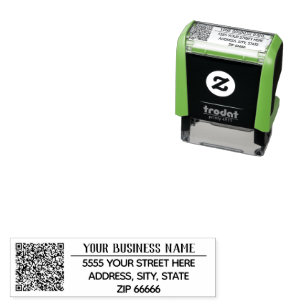 Carimbo Auto Entintado Design seu próprio endereço QR Code Stamp Modelo