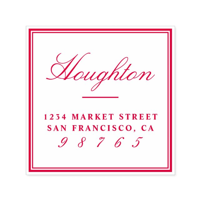 Carimbo Auto Entintado Design seu próprio nome de família personalizado E (Design)