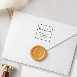 Carimbo Auto Entintado Design seu próprio nome de família personalizado E