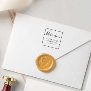 Carimbo Auto Entintado Design seu próprio nome de família personalizado E