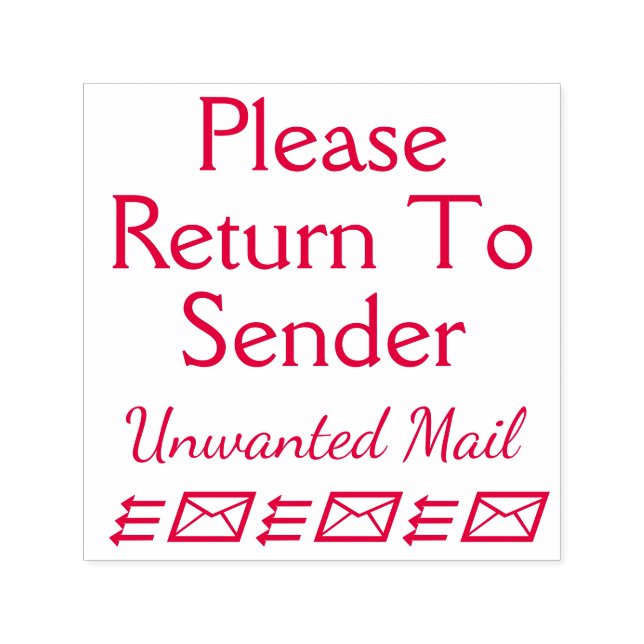 Carimbo Auto Entintado "Devolva Ao Remetente" "Correio Indesejado" (Design)