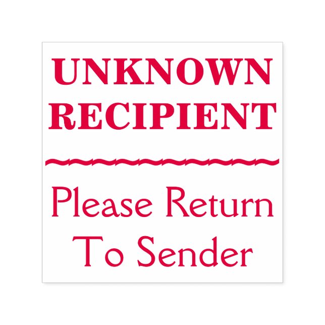 Carimbo Auto Entintado "Devolva Ao Remetente", "DESCONHECIDO DESTINATÁRIO (Design)