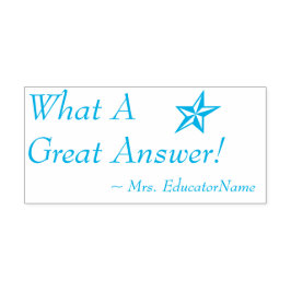 Carimbo Auto Entintado Diversão "Que Resposta Excelente!" + Nome Personal