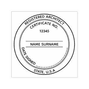 Carimbo Auto Entintado DIY Registered Architect LLC CUSTOM