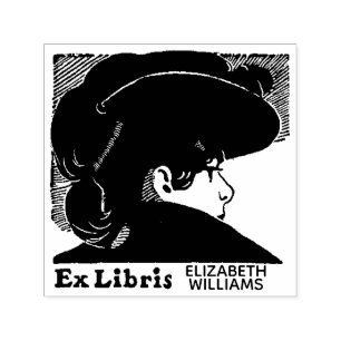 Carimbo Auto Entintado Do livro ex Bilbliophile de Libris da biblioteca