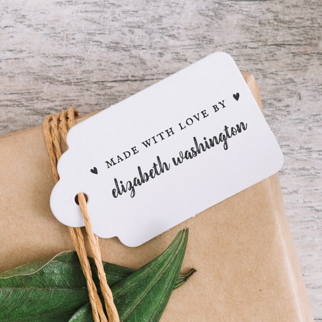 Carimbo Auto Entintado Doces Manuscritos Feitos Com Amor Por Nome Persona (Rubber Stamp Mock-up)