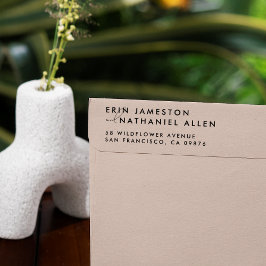 Carimbo Auto Entintado Dois Nomes e Manuscrito Moderno Endereço de Retorn