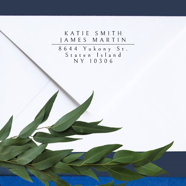 Carimbo Auto Entintado Dois Sobrenomes Endereço de Devolução de Casal Mod (Criador carregado)