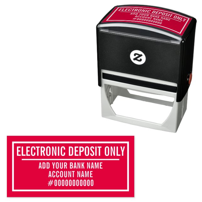 Carimbo Auto Entintado Electronic Deposit Only (In Situ)