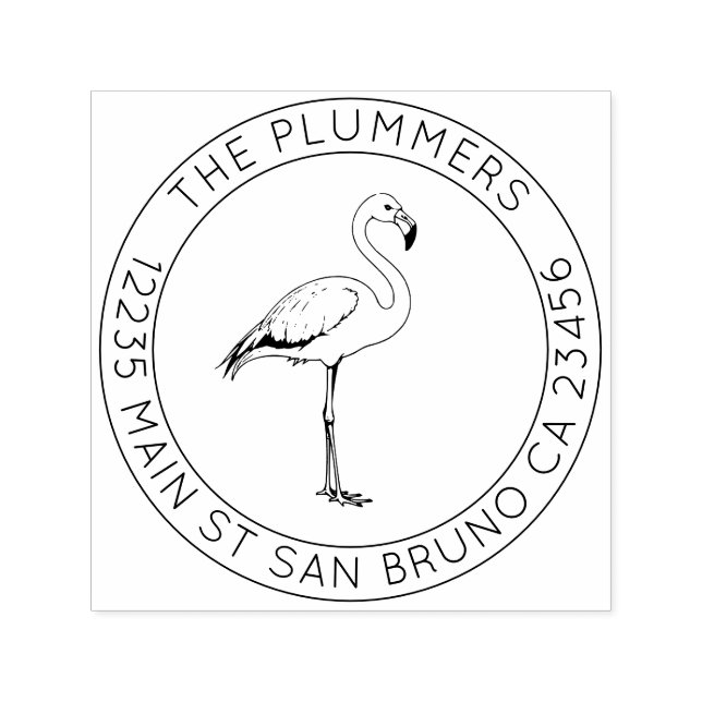 Carimbo Auto Entintado Elegância Simples - Endereço de devolução da famíl (Design)