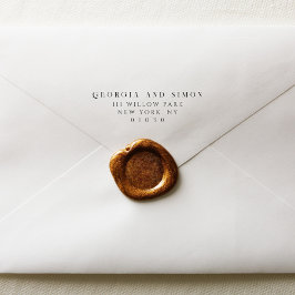 Carimbo Auto Entintado Elegant Minimal Couples Wedding Return Address