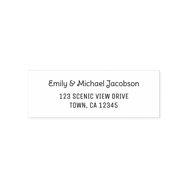 Carimbo Auto Entintado Elegant Modern Casual Handwriting for Couples (Design)