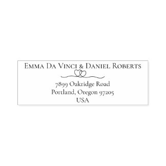 Carimbo Auto Entintado Elegant Script Wedding Return Address Stamp
