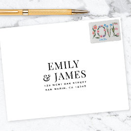 Carimbo Auto Entintado Elegant Vintage Typography  Wedding Return Address