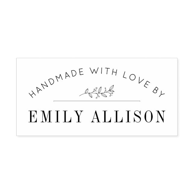 Carimbo Auto Entintado elegante e elegante editável botânico feito à mão (Design)