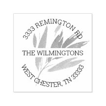 Elegante Folha Artística Redonda Endereço de Retor