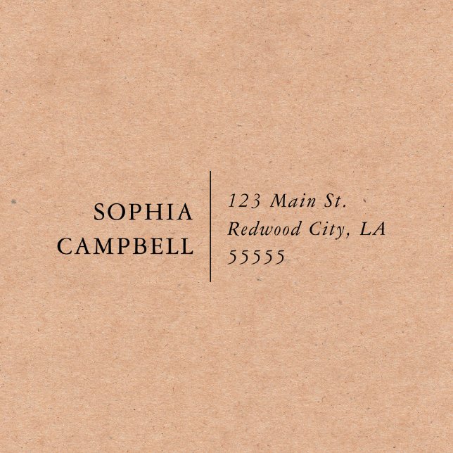 Carimbo Auto Entintado Elegante Mínimo Endereço de Retorno Automatizante (Criador carregado)