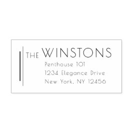 Carimbo Auto Entintado Elegante Na moda Clássico de Rich Luxury Endereço