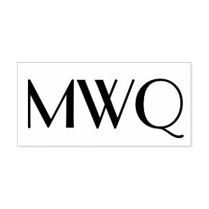 Carimbo Auto Entintado Elegante Simples 3 Monograma Inicial #6S