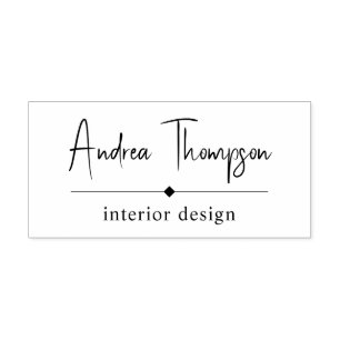 Carimbo Auto Entintado Empresa de Série de Script Casual Minimalista