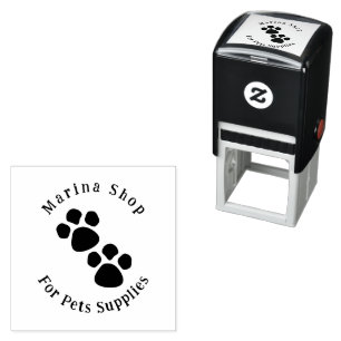 Carimbo Auto Entintado Empresa de Suprimentos de Pet de Impressão de Pata