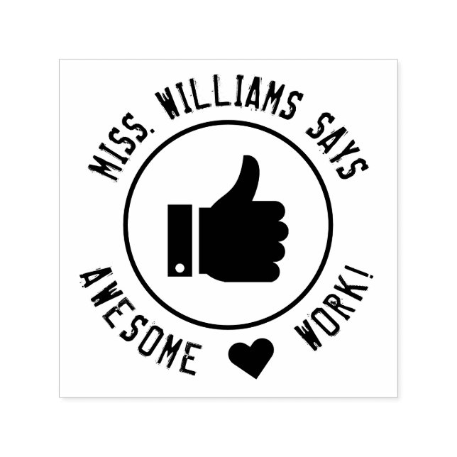 Carimbo Auto Entintado Encorajamento Incrível Trabalho Professores Person (Design)