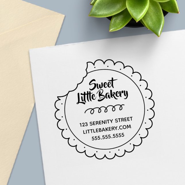 Carimbo Auto Entintado Endereço Comercial da Cookie Bite Bakery (Criador carregado)